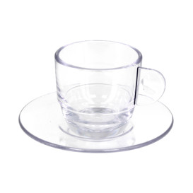 Filiżanki Wielokrotnego Użytku SAN “Espresso” Przezroczysty 80ml (36 Sztuk)