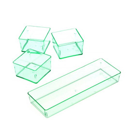 Tacki Prostokątny "Water Green" 13,1x4,6 cm (12 Sztuk)