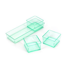 Tacki Prostokątny "Water Green" 13,1x4,6 cm (12 Sztuk)