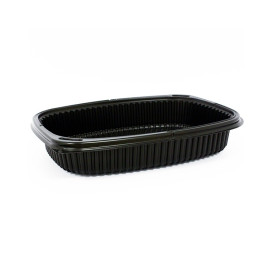 Pojemniki Prostokątny PP Czarni 800ml 215x170x40mm (40 Sztuk)