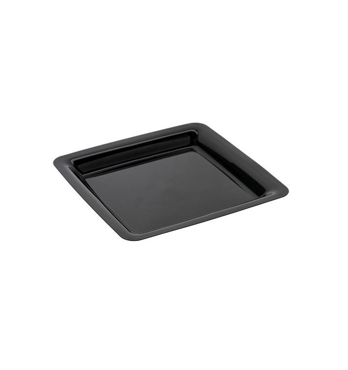 Talerz Plastikowe Kwadratowi Bardzo Sztywny Czarni 18x18cm (20 Sztuk) Talerz Plastikowe Kwadratowi Bardzo Sztywny Czarni 18x18cm (20 Sztuk)