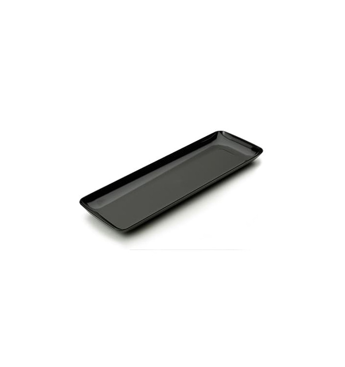 Tacki Plastikowe do Degustacji Czarni 6x19 cm Tacki Plastikowe do Degustacji Czarni 6x19 cm