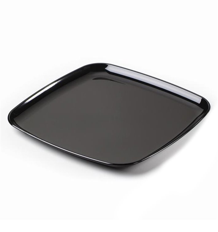 Tacki Plastikowe Kwadrat Twardego Czarni 30x30cm (5 Sztuk) Tacki Plastikowe Kwadrat Twardego Czarni 30x30cm (5 Sztuk)