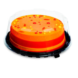 Pojemniki na Ciasto APET Plastikowe Czarny Ø16cm (10 Sztuk)