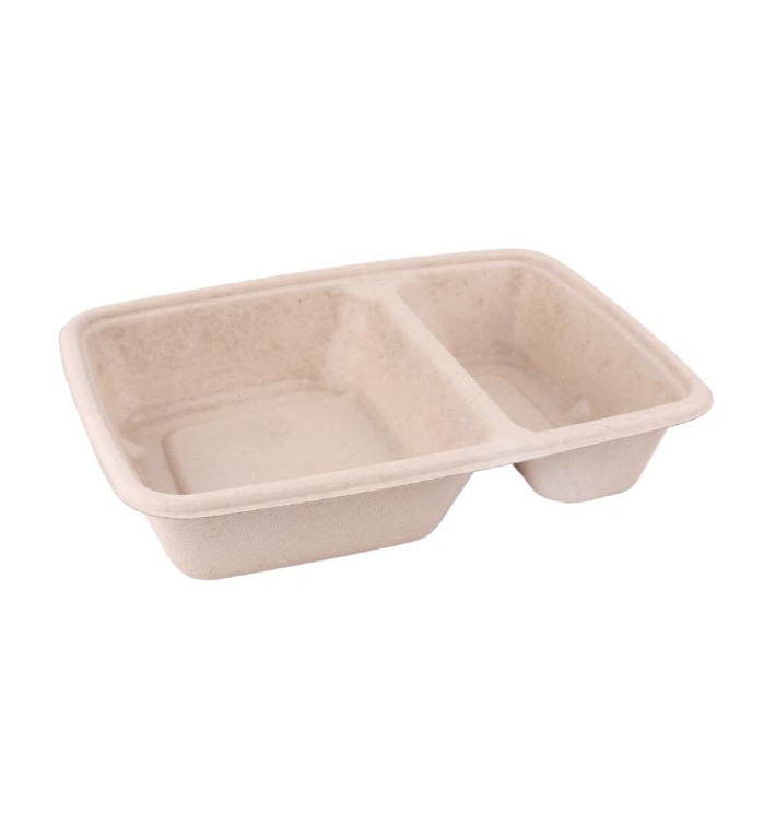 Pojemniki Trzciny Cukrowej PLA 2C 820ml 23x18x3cm (300 Sztuk) Pojemniki Trzciny Cukrowej PLA 2C 820ml 23x18x3cm (300 Sztuk)