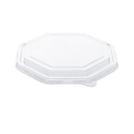 Ośmiokątny Pojemniki Trzcina cukrowa z Pokrywką 830 ml 23x23cm (90 Sztuk)