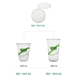 Kubki Skrobia Kukurydziana PLA "Green Stripe" 205ml (2.000 Sztuk)