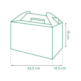 Menubox Kraft 225x145x150mm (150 Sztuk)