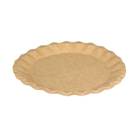 Talerz Papierowe Kraft “Flower” Ø18cm 225g/m² (600 Sztuk)