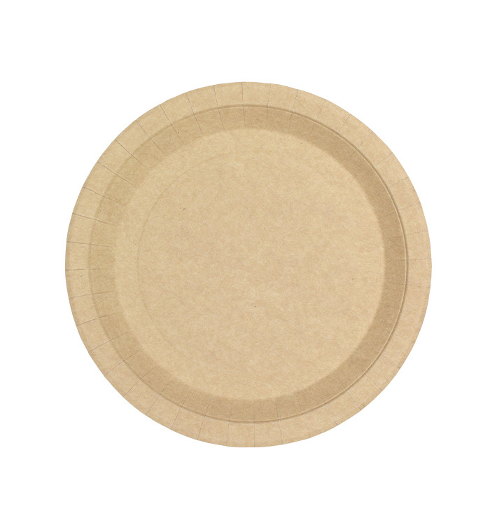 Talerz Papierowe Okrągłe Tłuszczoodporny Kraft Ø22cm 245g/m² (350 Sztuk) Talerz Papierowe Okrągłe Tłuszczoodporny Kraft Ø22cm 245g/m² (350 Sztuk)