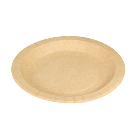Talerz Papierowe Okrągłe Tłuszczoodporny Kraft Ø18cm 245g/m² (50 Sztuk)