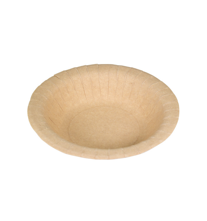 Głęboki Talerz Papierowe Tłuszczoodporny Kraft Ø19cm 245g/m² (500 Sztuk)