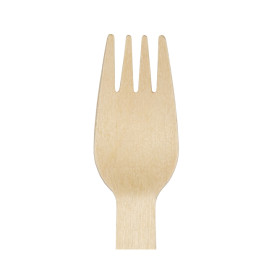 Widelczyki Osłoną z Drewno Jednorazowe 16cm (25 Sztuk)