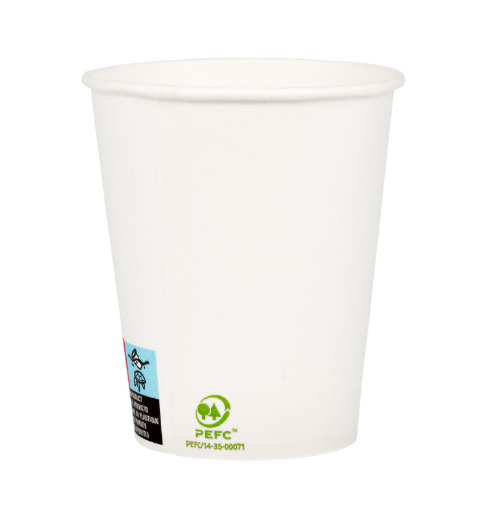 Kubki Papierowe 9 Oz/280ml Białe Ø8,0cm (50 Sztuk) Kubki Papierowe 9 Oz/280ml Białe Ø8,0cm (50 Sztuk)
