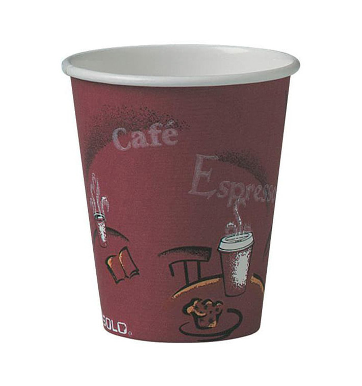 Kubki Papierowe 8 Oz/240ml "Bistro" Ø8,0cm (1000 Sztuk) Kubki Papierowe 8 Oz/240ml "Bistro" Ø8,0cm (1000 Sztuk)