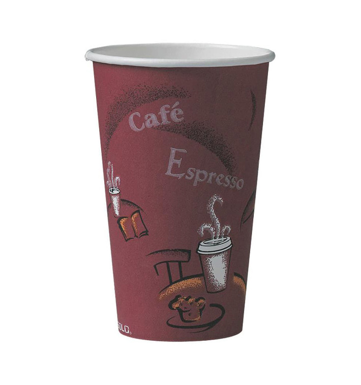 Kubki Papierowe 16 Oz/500ml "Bistro" Ø8,9cm (50 Sztuk) Kubki Papierowe 16 Oz/500ml "Bistro" Ø8,9cm (50 Sztuk)