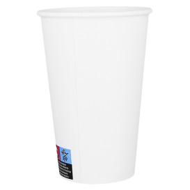 Kubki Papierowe ECO 16 Oz/480ml Białe Ø9cm (50 Sztuk)