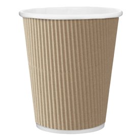 Kubki Papierowe 8 Oz/250ml "Kędzierzawe Kraft" Brązowe Ø8cm (25 Sztuk)