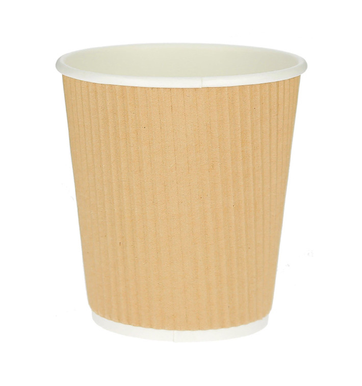 Kubki Papierowe 8 Oz/250ml "Kędzierzawe Kraft" Brązowe Ø8cm (500 Sztuk) Kubki Papierowe 8 Oz/250ml "Kędzierzawe Kraft" Brązowe Ø8cm (500 Sztuk)