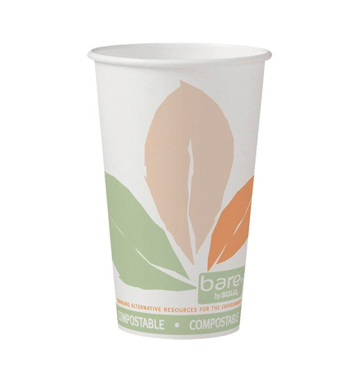 Kubki Papierowe PLA Bare 16 Oz/500ml Ø8,9cm (1.000 Sztuk)