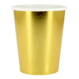 Kubki Papierowe 9 Oz/240ml Złote "Party" (300 Sztuk)