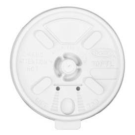 Pokrywka Podwójna Plomba Plastikowe PS Białe Ø8,6cm (1000 Sztuk)