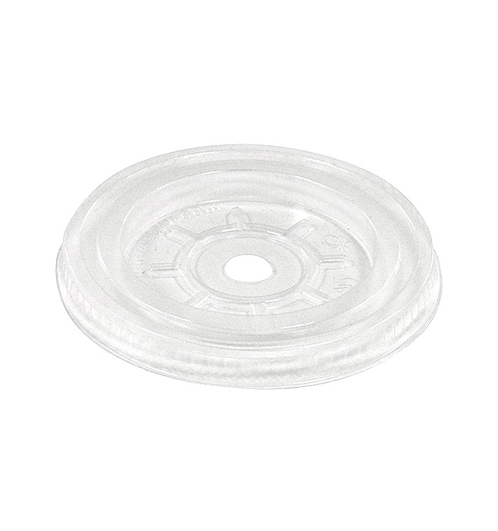 Wieczko Płaskie PLA Przezroczyste z Otworem Ø7,8cm (3000 Sztuk) Wieczko Płaskie PLA Przezroczyste z Otworem Ø7,8cm (3000 Sztuk)