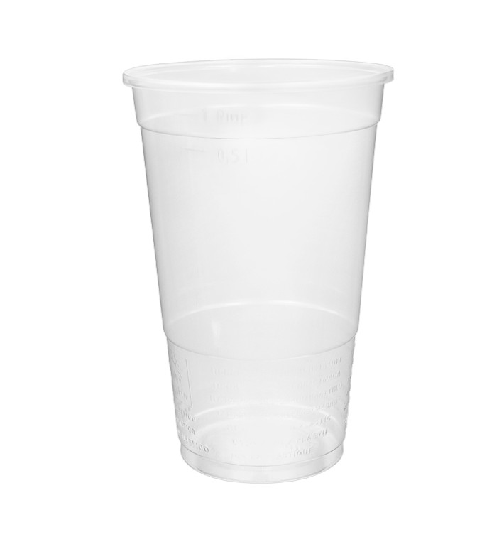 Kubki Plastikowe PP Przezroczyste 400ml Ø9,4cm (50 Sztuk)