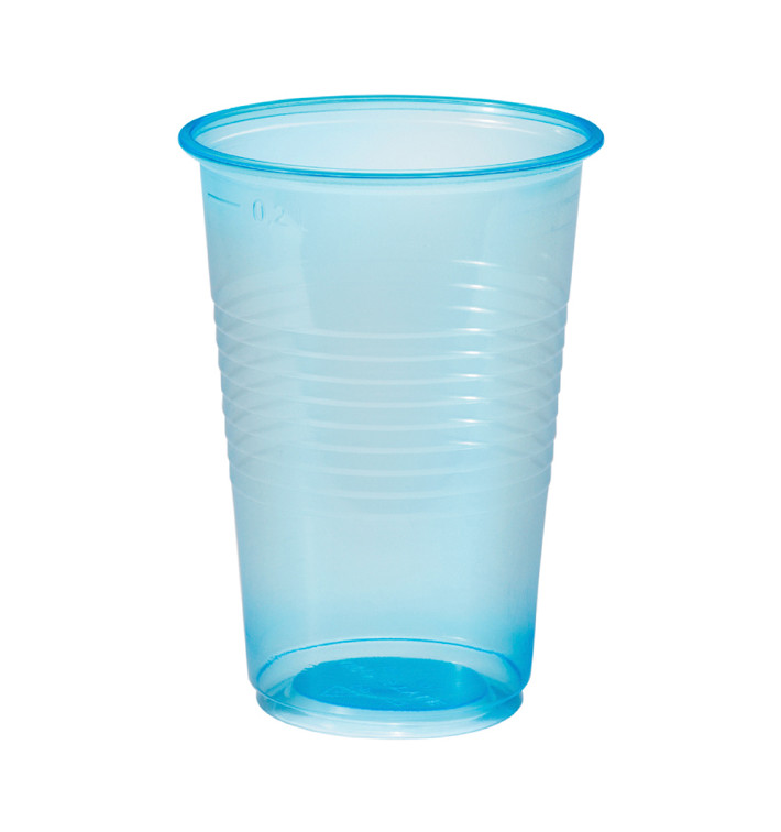 Kubki Plastikowe PP Niebieski Przezroczyste 230ml (100 Sztuk) Kubki Plastikowe PP Niebieski Przezroczyste 230ml (100 Sztuk)