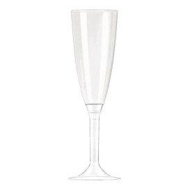 Kieliszki Plastikowe do Wina Musującego Przezroczyste 100ml (100 Sztuk)
