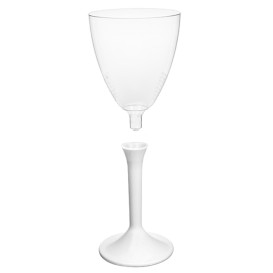 Kieliszki Plastikowe Wino na Podstawie Białe 180ml 2P (20 Sztuk)