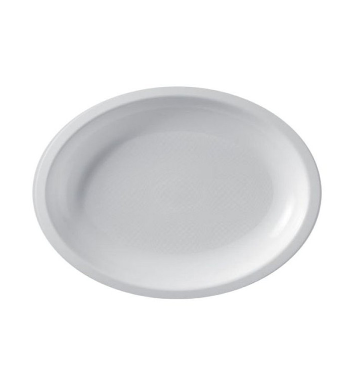 Tacki Owal Białe Round PP 315x220mm (25 Sztuk) Tacki Owal Białe Round PP 315x220mm (25 Sztuk)