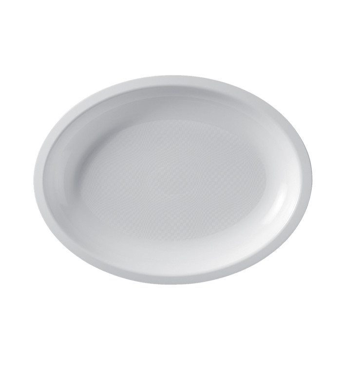 Tacki Owal Białe Round PP 255x190mm (50 Sztuk) Tacki Owal Białe Round PP 255x190mm (50 Sztuk)