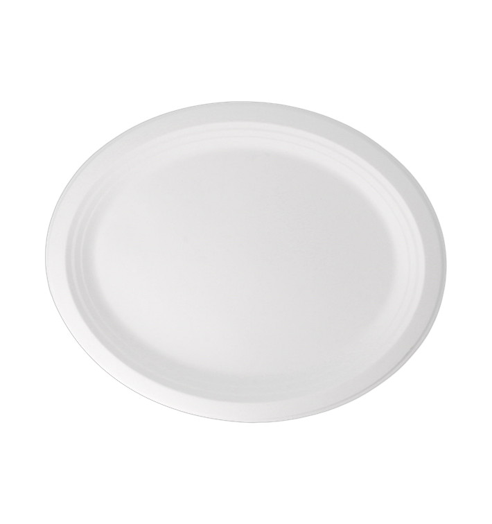 Tacki Trzciny Cukrowej Białe 320x255x21mm (50 Sztuk) Tacki Trzciny Cukrowej Białe 320x255x21mm (50 Sztuk)