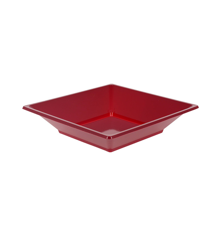 Talerz Plastikowe Głębokie Kwadratowi Bordeaux 170mm (750 Sztuk) Talerz Plastikowe Głębokie Kwadratowi Bordeaux 170mm (750 Sztuk)
