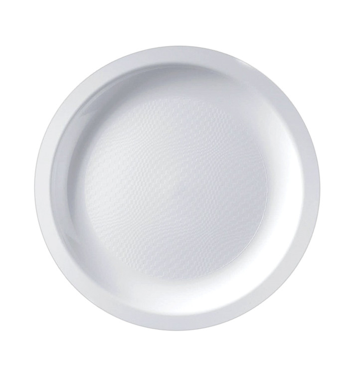 Talerz Plastikowe Płaski Białe Round PP Ø185mm (50 Sztuk) Talerz Plastikowe Płaski Białe Round PP Ø185mm (50 Sztuk)