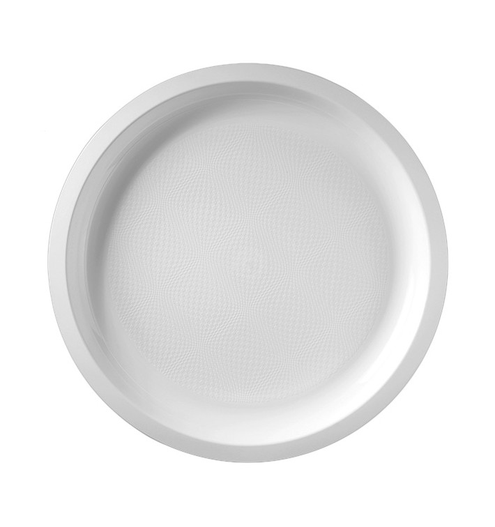 Talerz Plastikowe Białe Round PP Ø290mm (25 Sztuk)