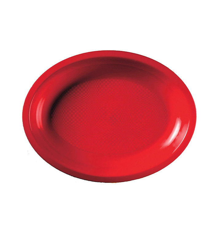 Tacki Owal Czerwerne Round PP 315x220mm (25 Sztuk) Tacki Owal Czerwerne Round PP 315x220mm (25 Sztuk)