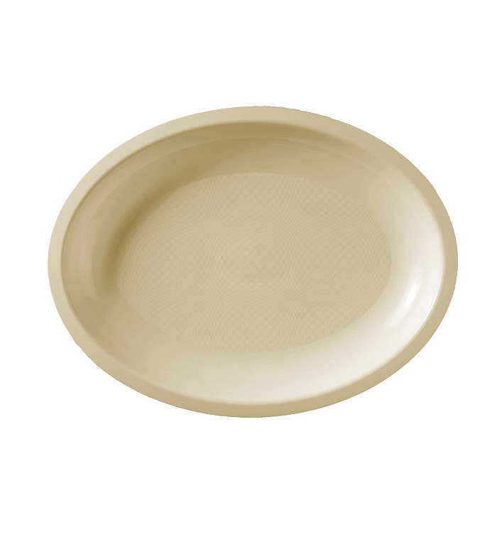 Tacki Owal Kremowy Round PP 255x190mm (50 Sztuk) Tacki Owal Kremowy Round PP 255x190mm (50 Sztuk)