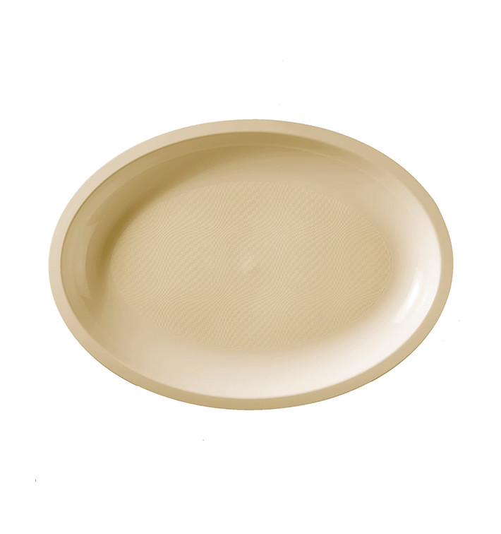 Tacki Owal Kremowy Round PP 315x220mm (300 Sztuk) Tacki Owal Kremowy Round PP 315x220mm (300 Sztuk)