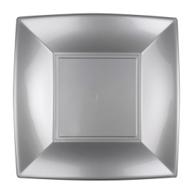 Talerz Plastikowe Płaski Szare Nice PP 230mm (300 Sztuk)