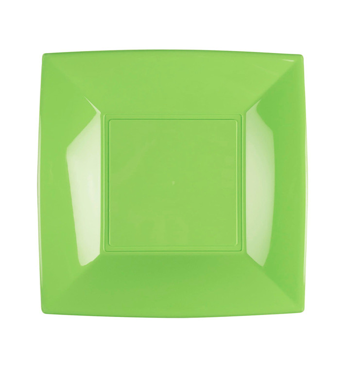 Talerz Plastikowe Płaski Zielony Limonka Nice PP 230mm (300 Sztuk)