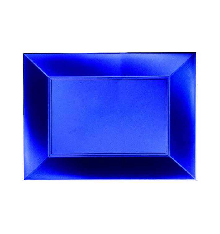 Tacki Plastikowe Niebieski Nice Pearl PP 280x190mm (240 Sztuk) Tacki Plastikowe Niebieski Nice Pearl PP 280x190mm (240 Sztuk)