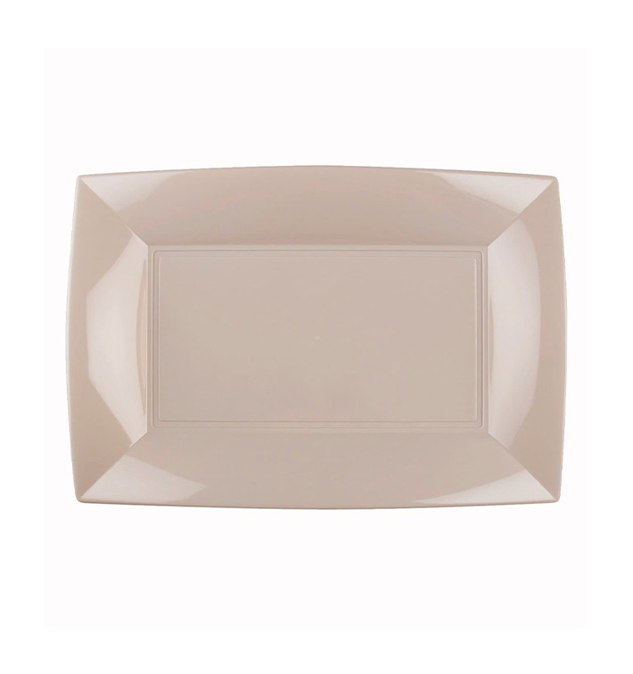 Tacki Plastikowe Beżowy Nice PP 280x190mm (240 Sztuk) Tacki Plastikowe Beżowy Nice PP 280x190mm (240 Sztuk)