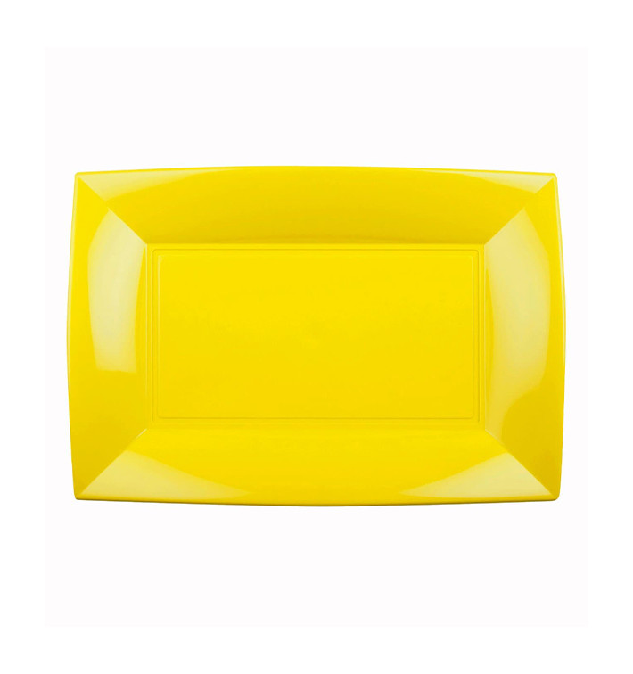 Tacki Plastikowe Żółty Nice PP 280x190mm (12 Sztuk) Tacki Plastikowe Żółty Nice PP 280x190mm (12 Sztuk)