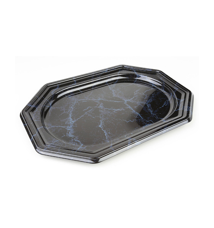 Tacki Plastikowe Ośmioboczny Marmur 27x19 cm (5 Sztuk) Tacki Plastikowe Ośmioboczny Marmur 27x19 cm (5 Sztuk)
