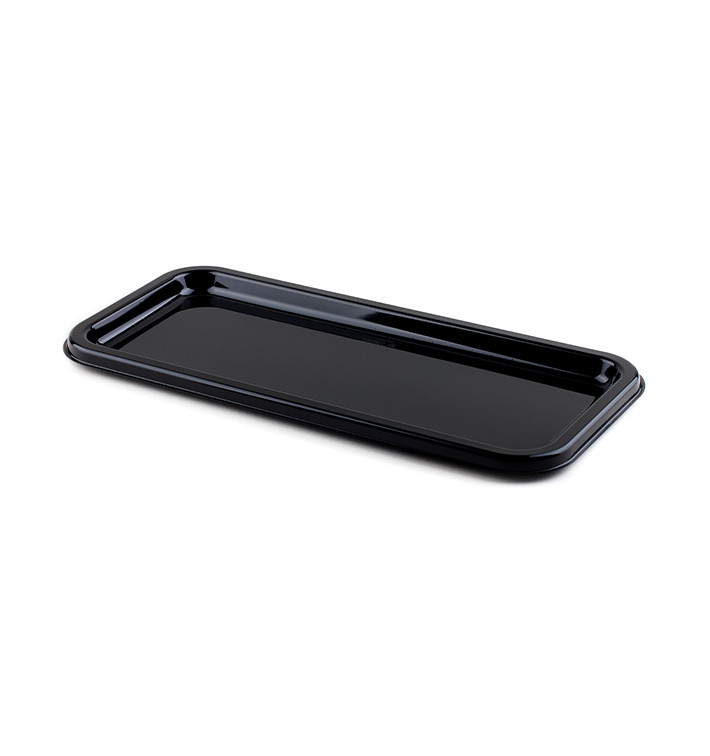 Tacki Plastikowe Prostokątny Czarni 35X16 cm (10 Sztuk) Tacki Plastikowe Prostokątny Czarni 35X16 cm (10 Sztuk)