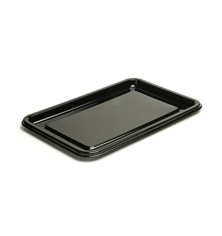 Tacki Plastikowe Prostokątny Czarni 35X24 cm (50 Sztuk) Tacki Plastikowe Prostokątny Czarni 35X24 cm (50 Sztuk)