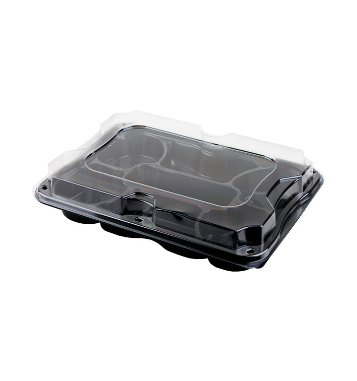 Tacki Plastikowe 7C z Pokrywką 35x24 cm (25 Sztuk) Tacki Plastikowe 7C z Pokrywką 35x24 cm (25 Sztuk)
