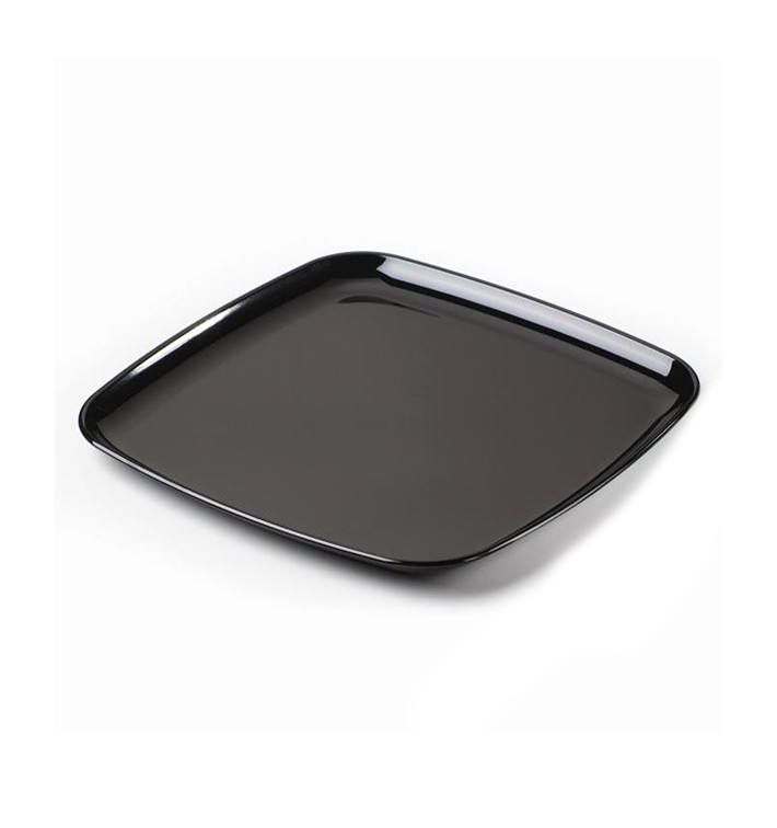 Tacki Plastikowe Kwadratowi Twardego Czarni 27x27 cm (5 Sztuk) Tacki Plastikowe Kwadratowi Twardego Czarni 27x27 cm (5 Sztuk)